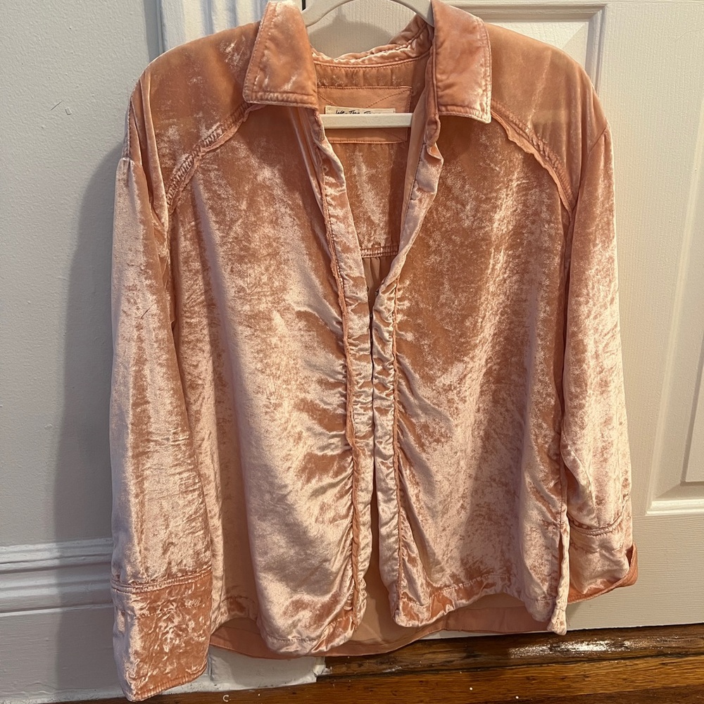 Free People Marianne Velvet Shirt